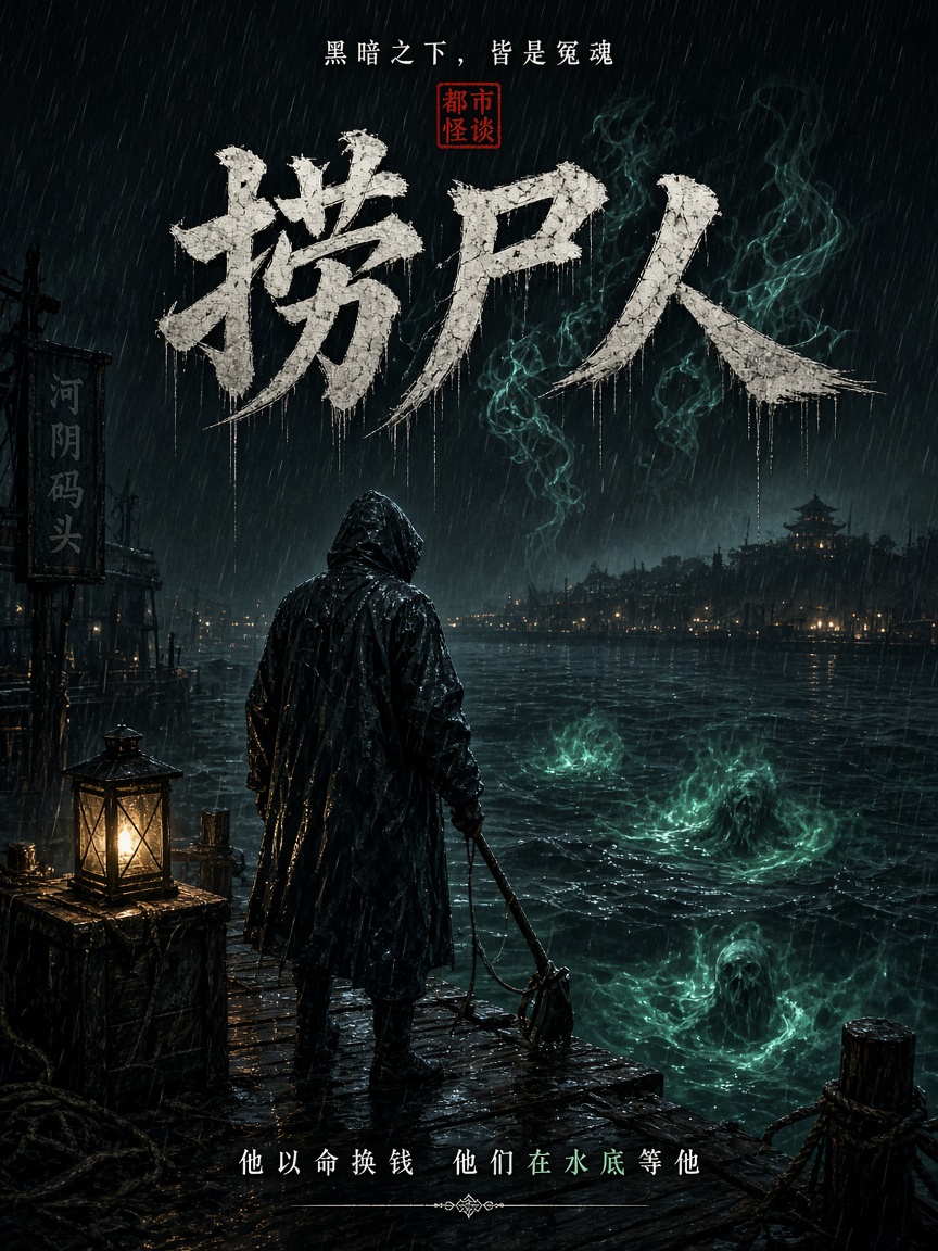 穿越小说·玄幻小说主视觉：捞尸人